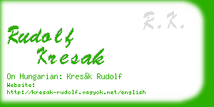 rudolf kresak business card